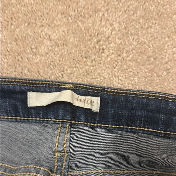 Women's Blue Distressed Jeans - Picture 6 of 7